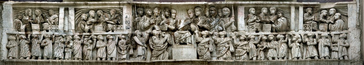 Konstantin rozdává peníze lidem Liberalitas. Detail Konstantinova oblouku, 312-3 od Classical Antiquities