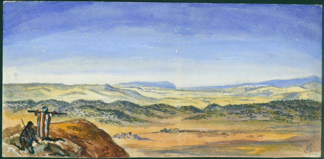 Planina Esdraelon und Carmel, pohled z Ras el