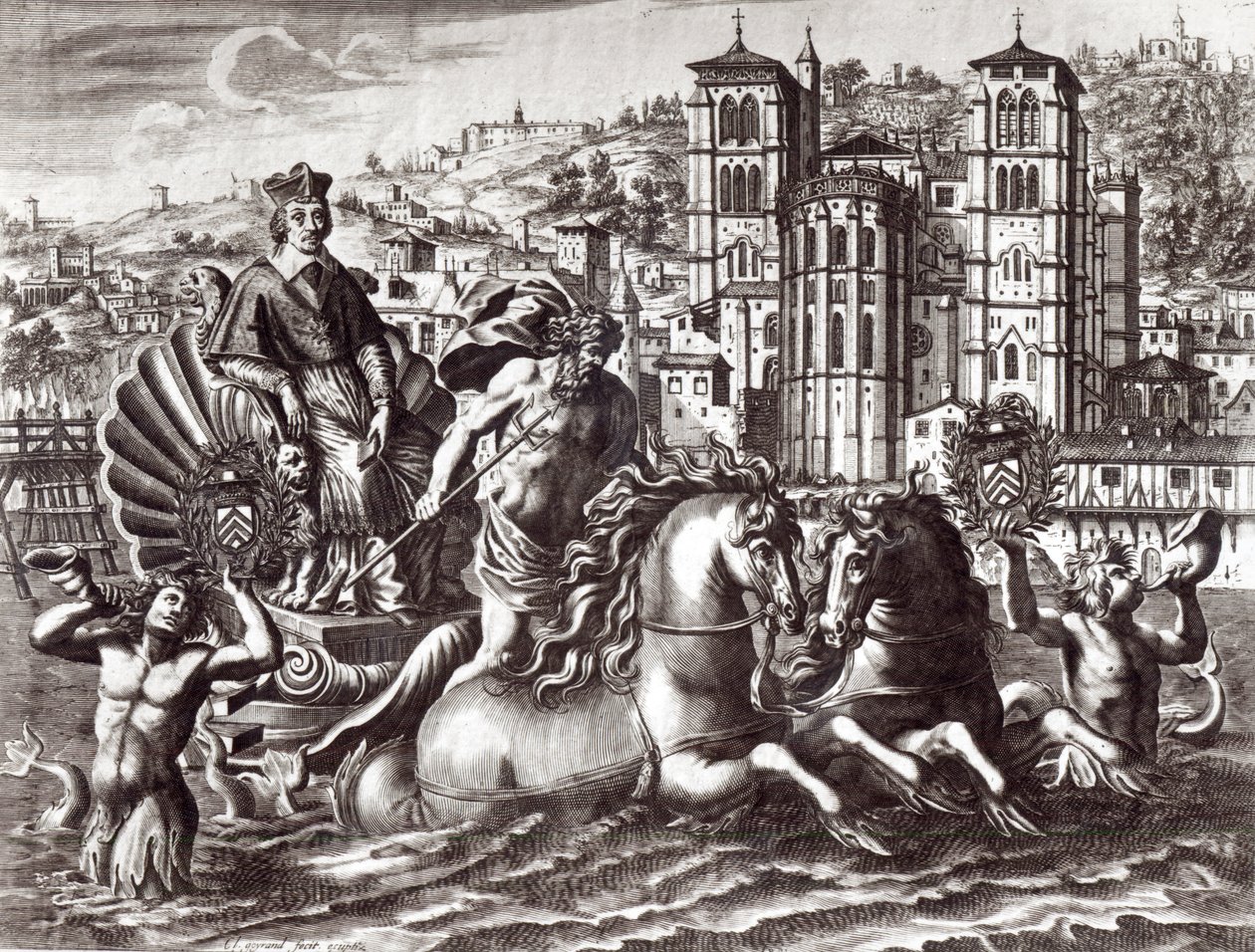Alegorie oslavující nominaci kardinála de Richelieu (1585-1642) do úřadu superintendenta pro plavbu a obchod v říjnu 1626 od Claude Goyrand