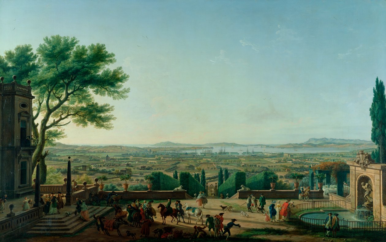 Město a přístav Toulon, 1756 od Claude Joseph Vernet