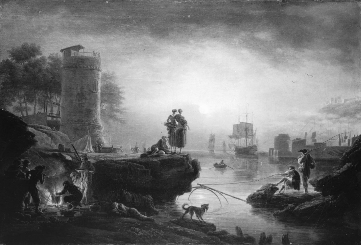 Přístav při východu slunce od Claude Joseph Vernet