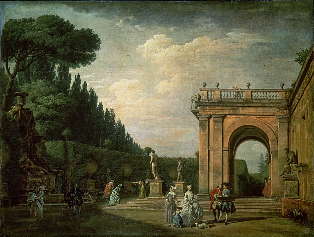 Zahrady Villa Ludovisi, Řím, 1749 od Claude Joseph Vernet