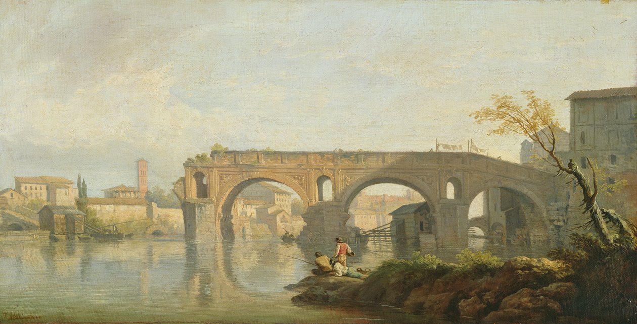 Ponte Rotto, Řím od Claude Joseph Vernet