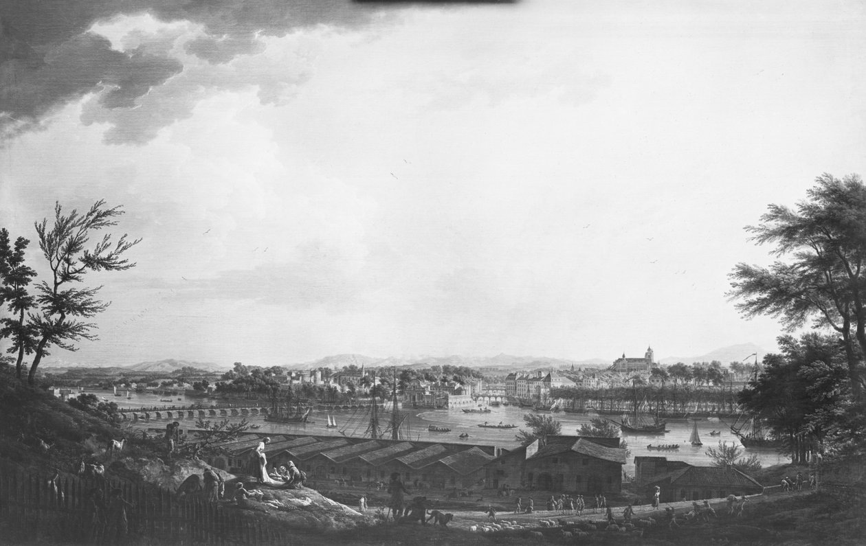 Pohled na Bayonne z poloviny citadely, 1761 od Claude Joseph Vernet