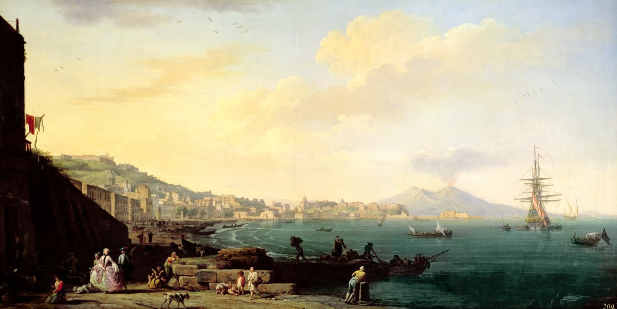 Pohled na Neapol s Vesuvem v pozadí (pár 71567) od Claude Joseph Vernet