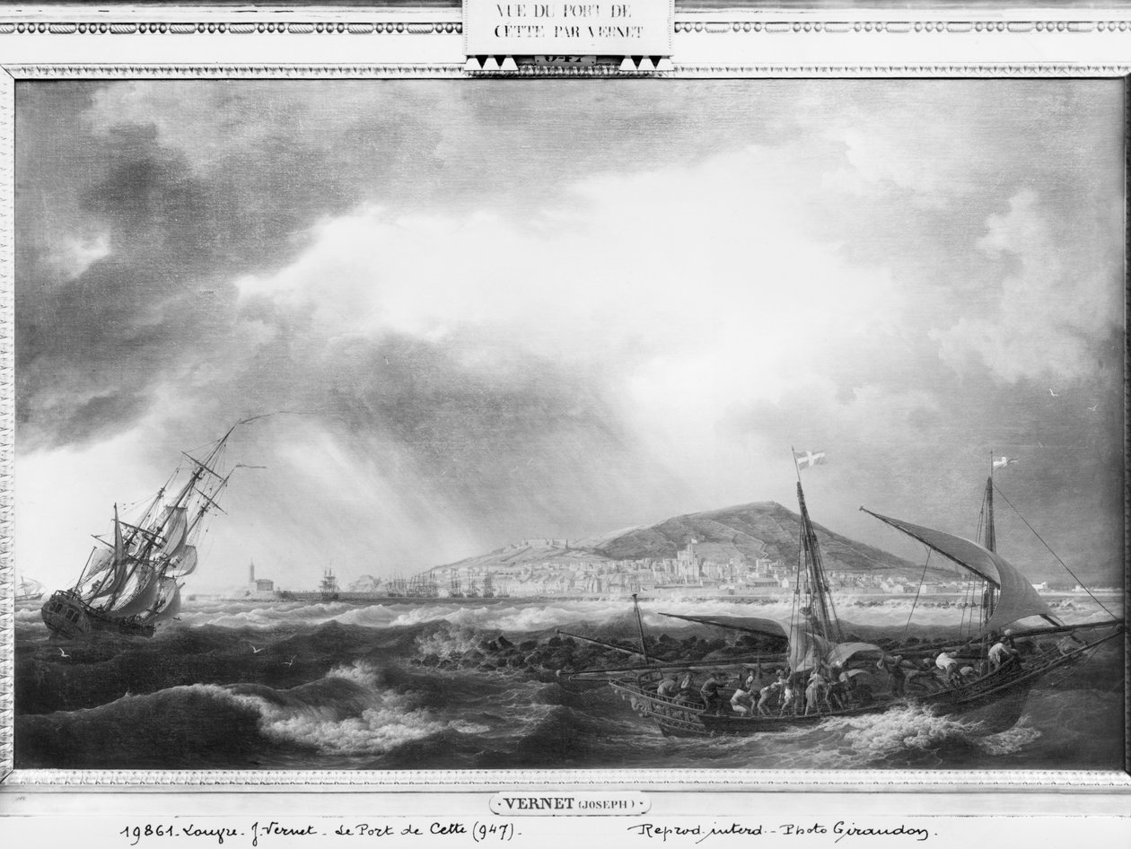Pohled na přístav Cette v Languedoc, 1757 od Claude Joseph Vernet