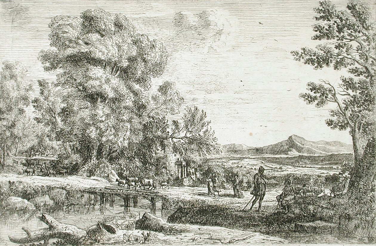 Dřevěný most od Claude Lorrain