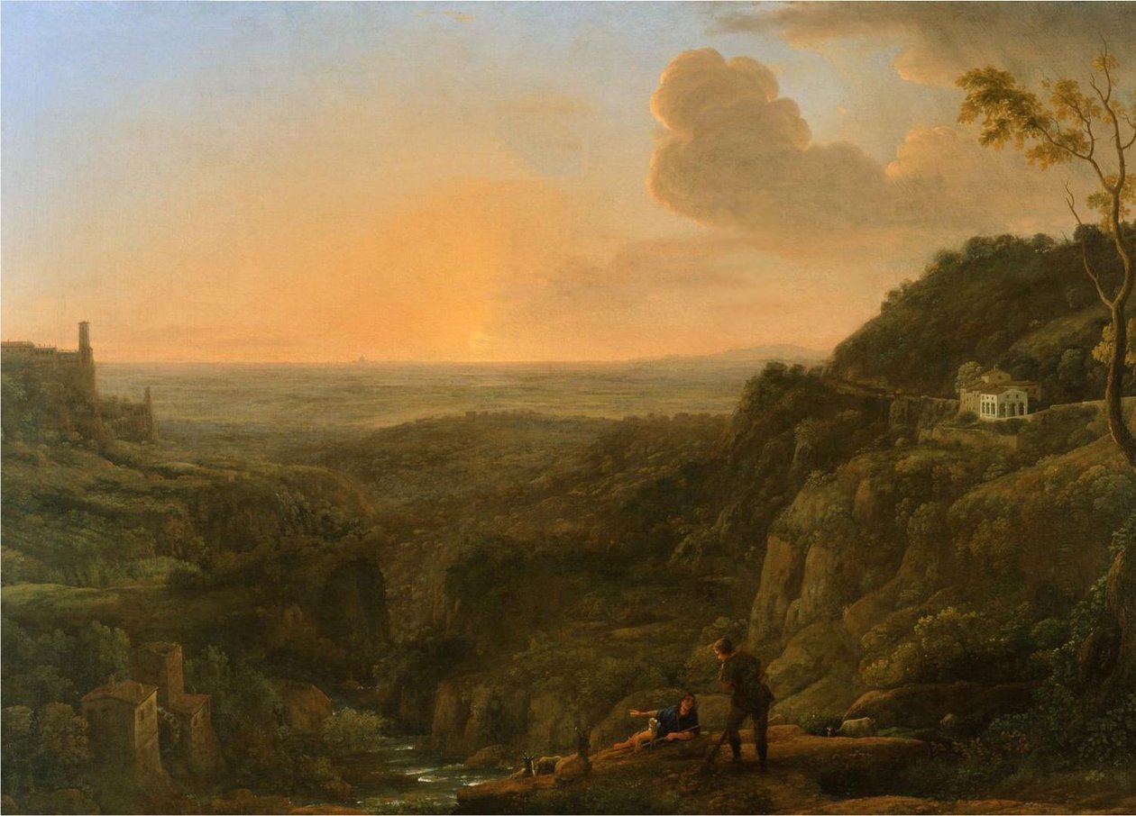 Pohled na římskou Campagnu z Tivoli od Claude Lorrain
