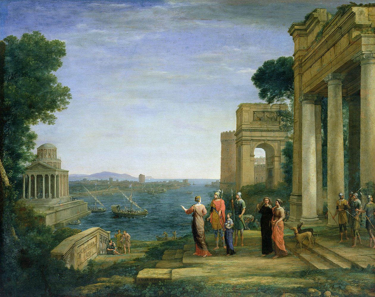 Aeneas a Dido v Kartágu, 1675 od Claude Lorrain
