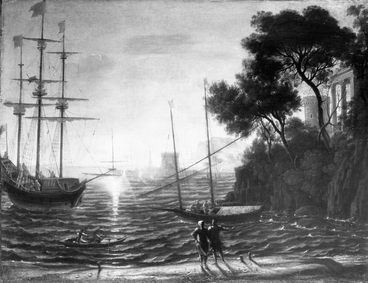 Klasický přístav při západu slunce od Claude Lorrain