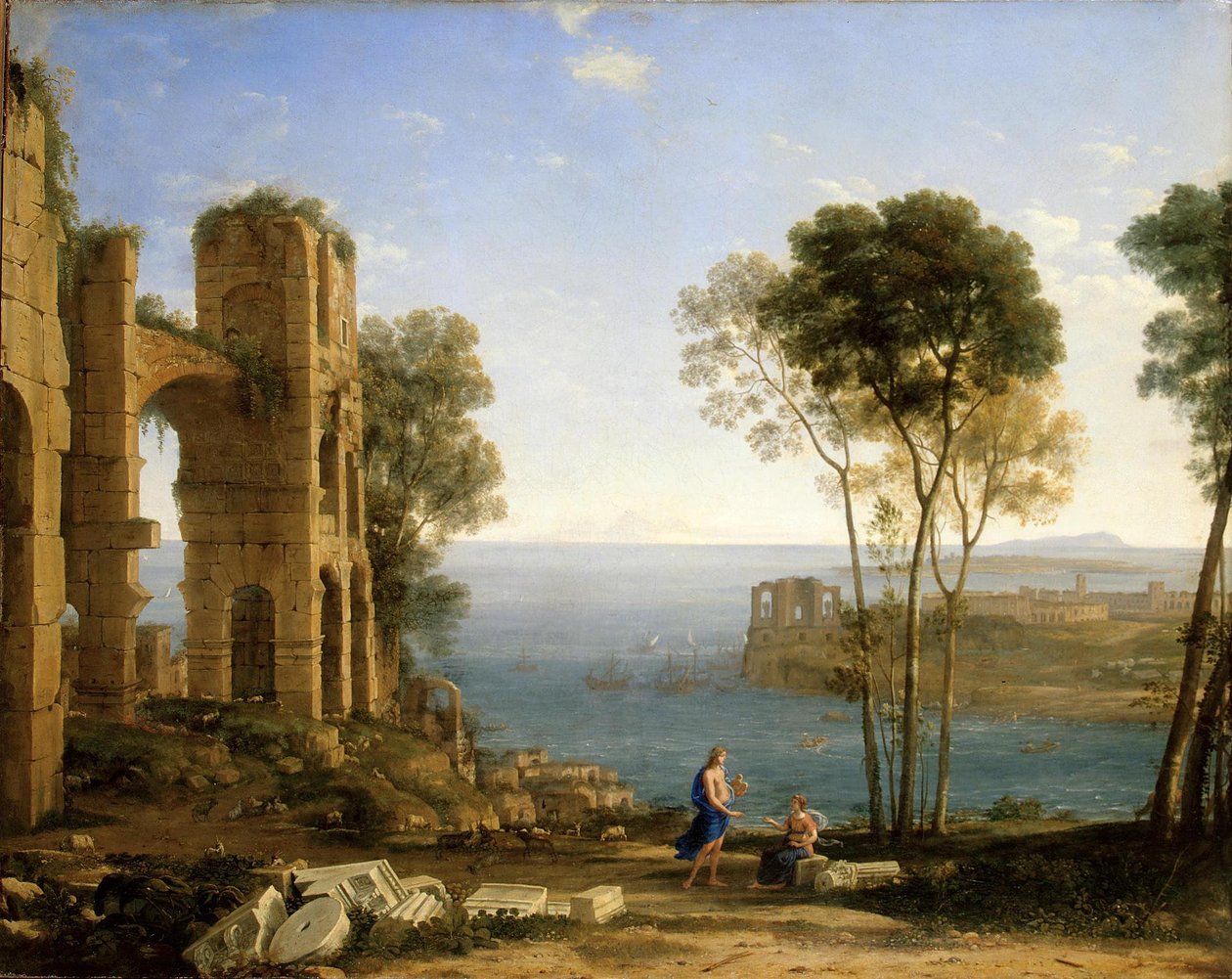 Pobřeží viděné s Apollónem a Sibylou z Cumae od Claude Lorrain