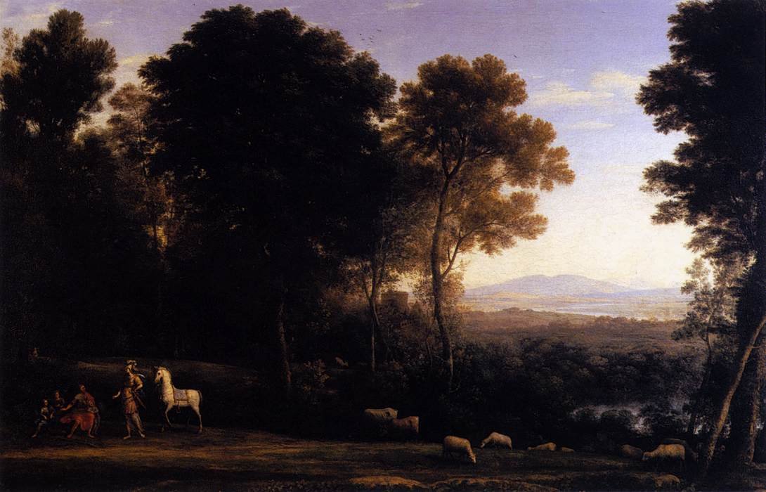 Erminia a ovčáci od Claude Lorrain