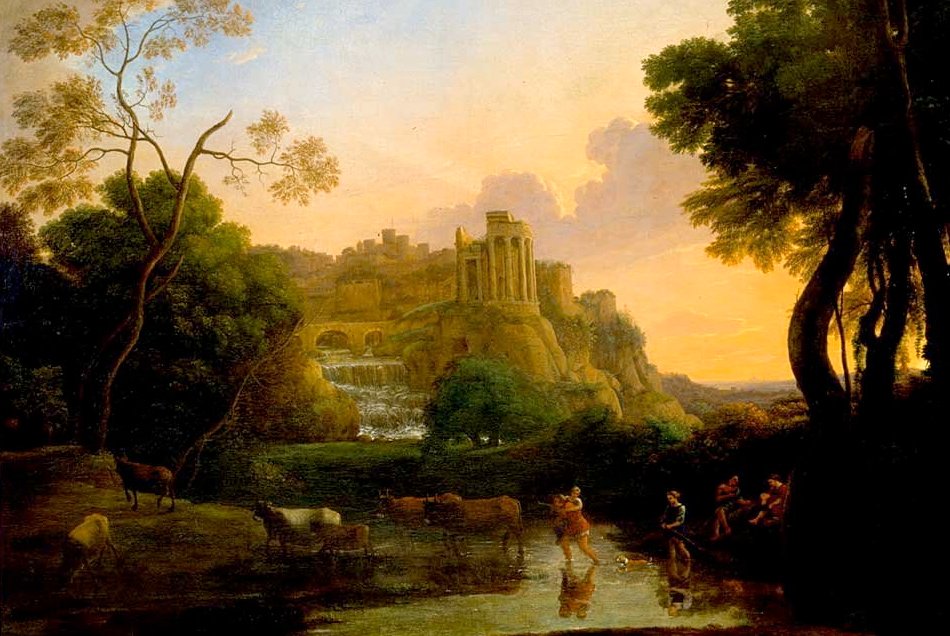 Ideální pohled na Tivoli od Claude Lorrain