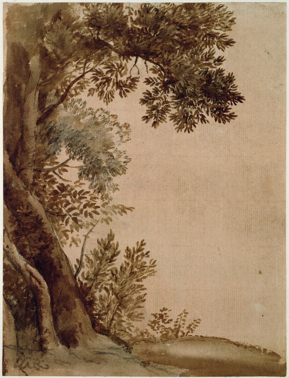 Krajina (tuš a akvarel na papíře) od Claude Lorrain