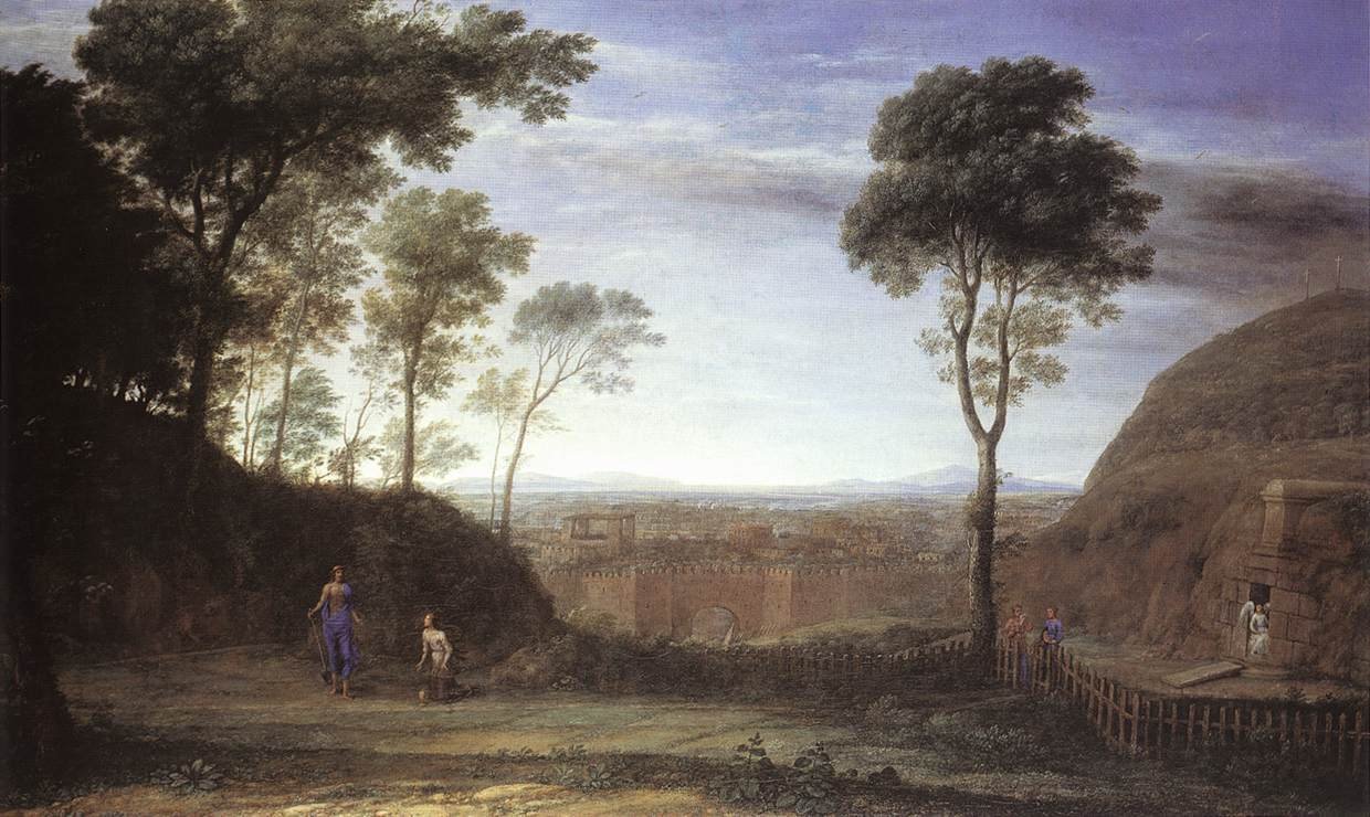 Krajina s scénou Noli Me Tangere od Claude Lorrain