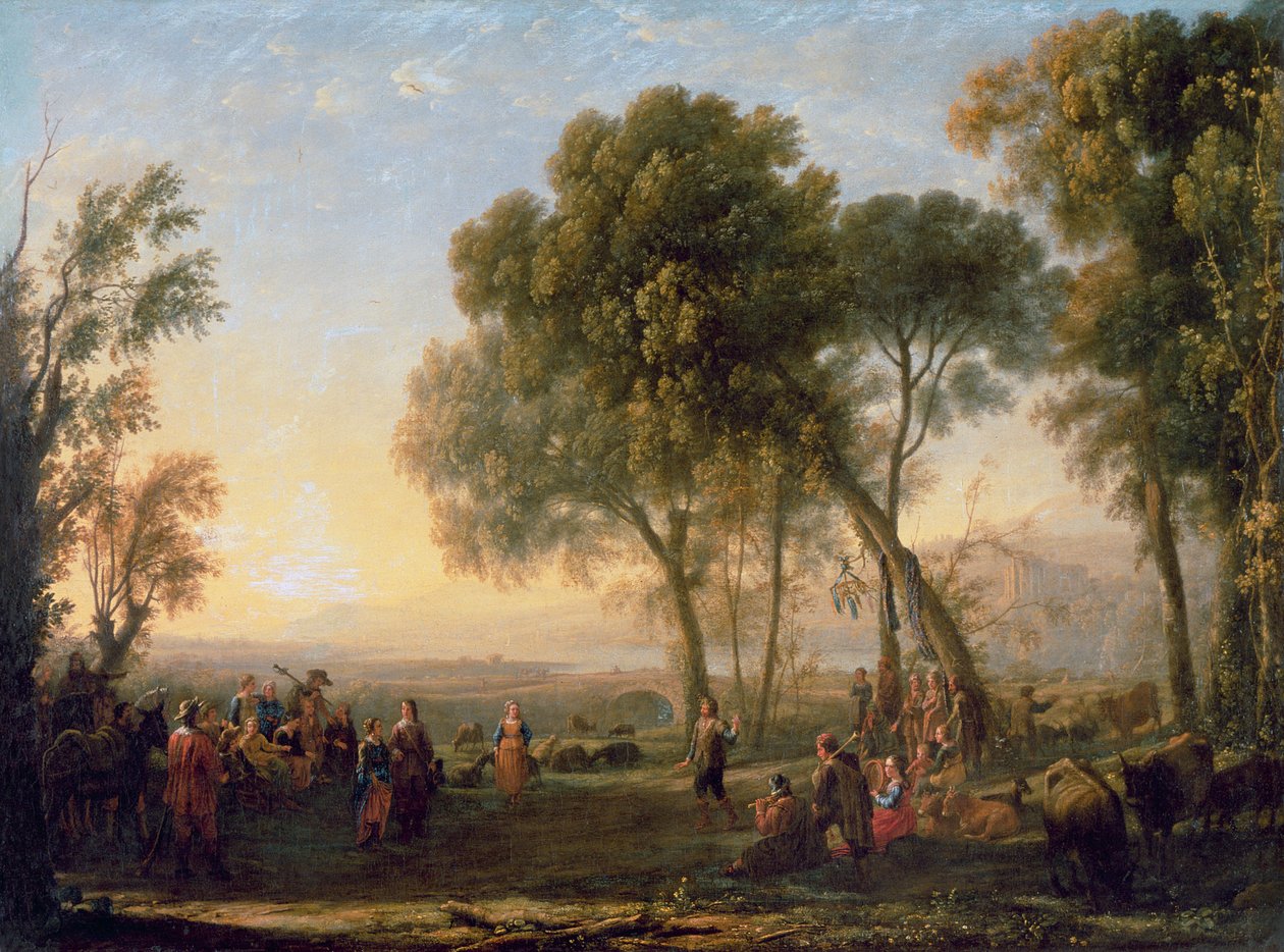 Krajina s country tancem (olej) od Claude Lorrain