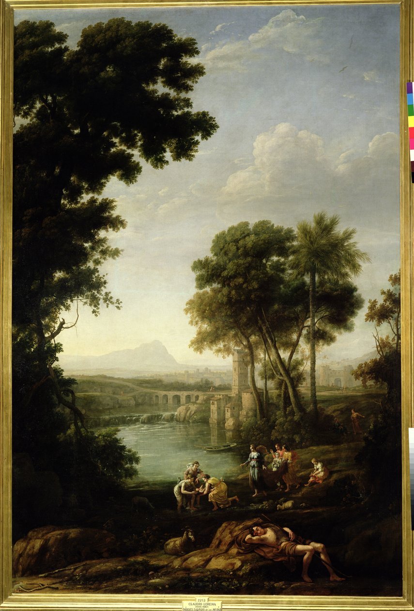 Krajina s Nalezením Mojžíše od Claude Lorrain