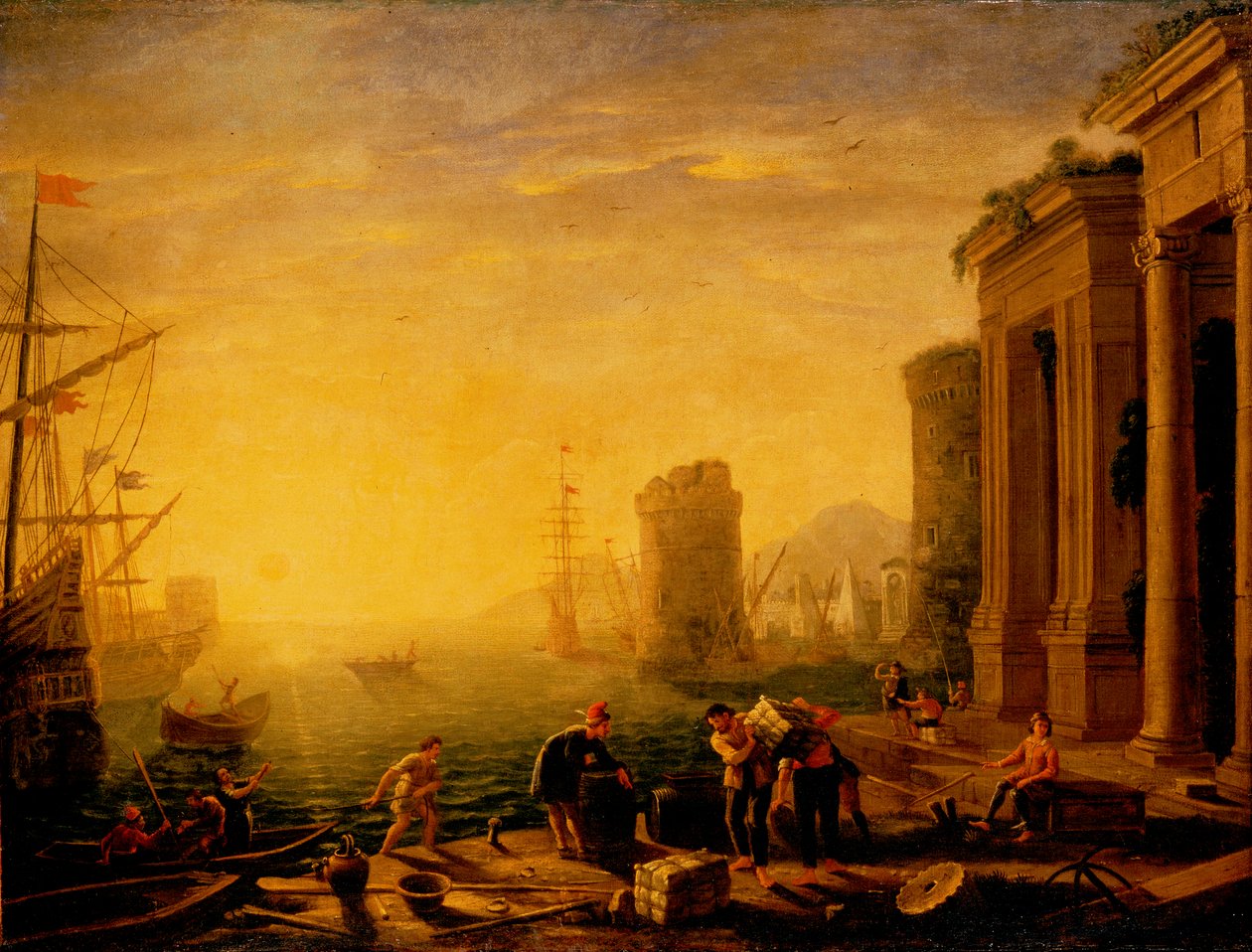 Ráno v přístavu od Claude Lorrain