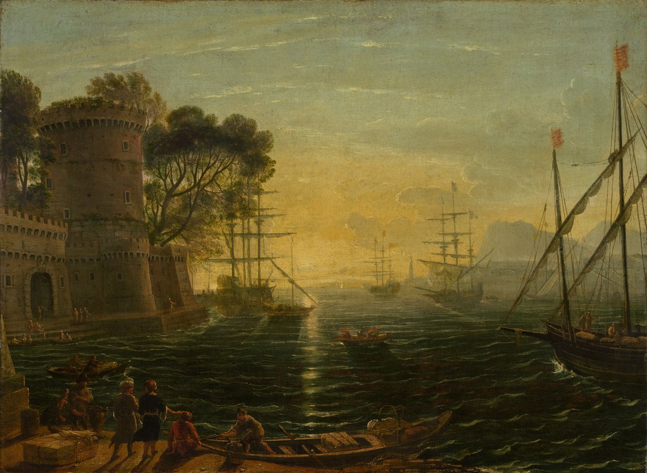 Přístav při západu slunce od Claude Lorrain
