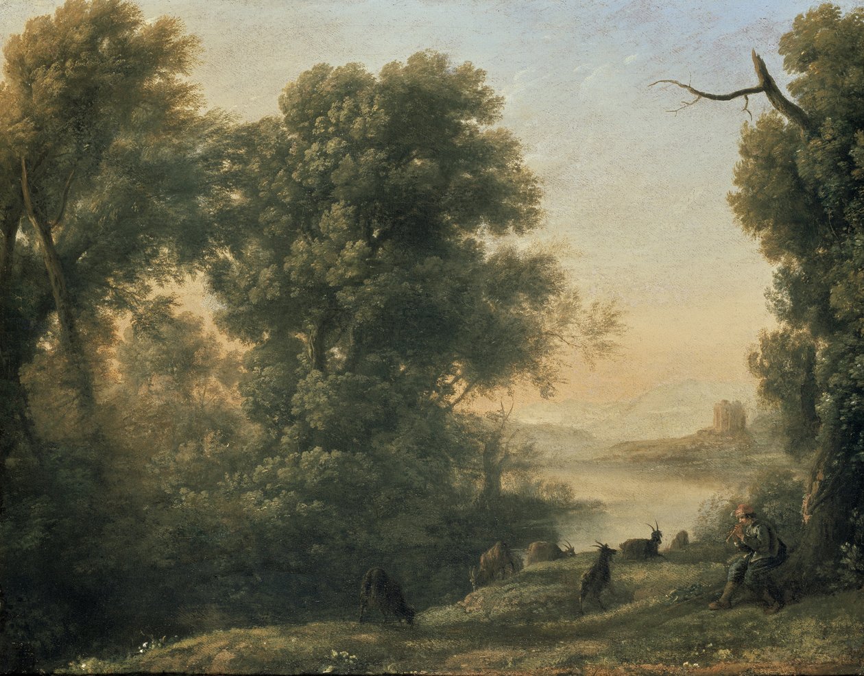 Říční krajina s kozlíkem, 17. století od Claude Lorrain