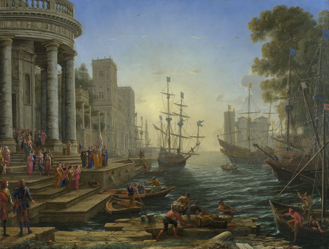 Přístav s vyloděním svaté Uršuly od Claude Lorrain