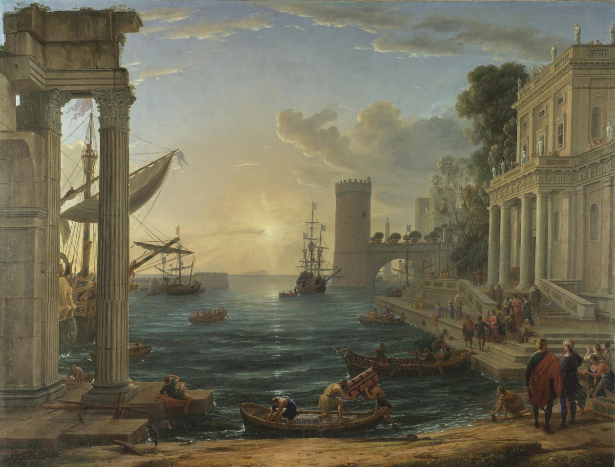 Přístav s naloděním královny ze Sáby, 1648 od Claude Lorrain