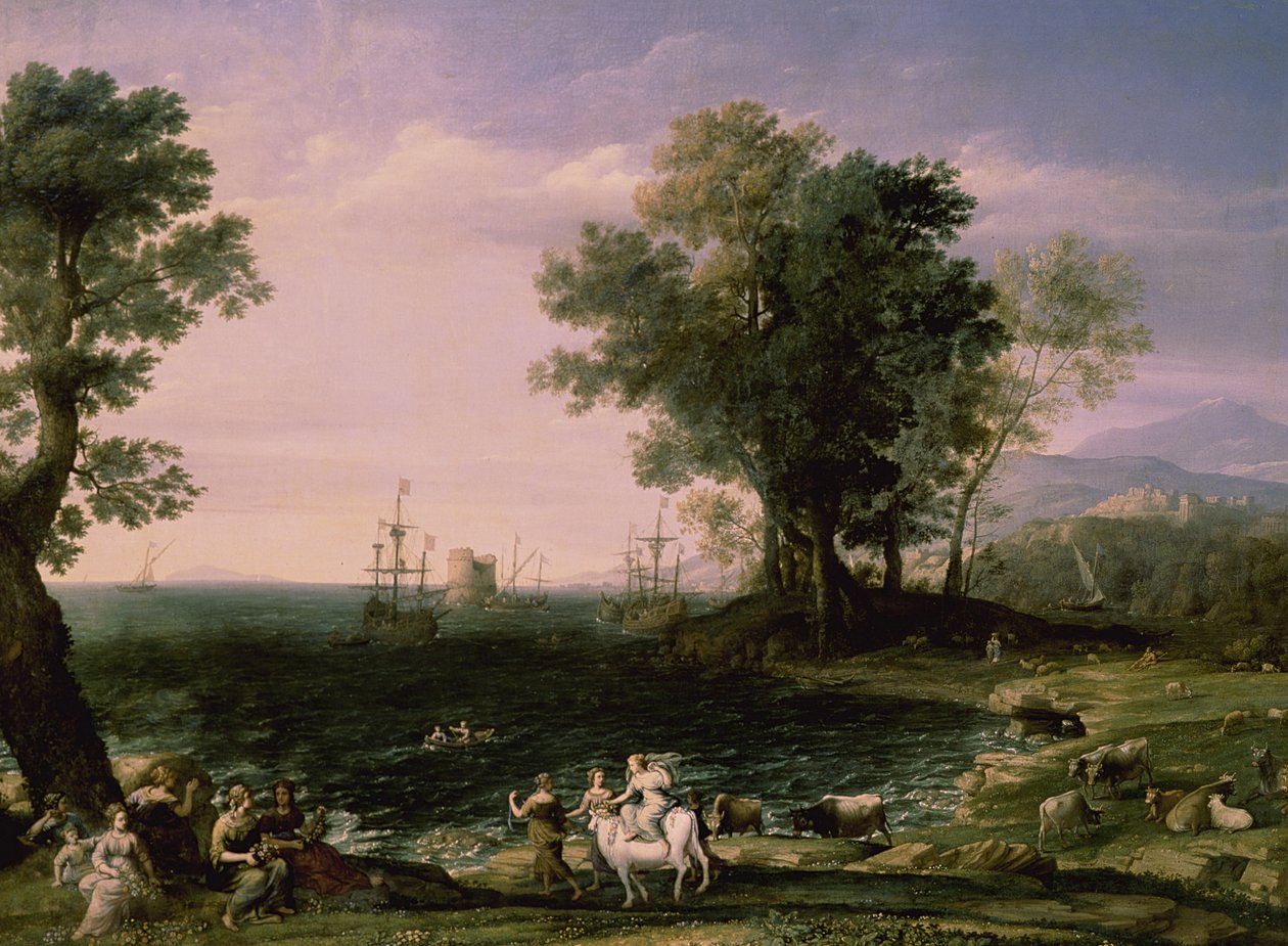 Znásilnění Evropy, 1655 od Claude Lorrain