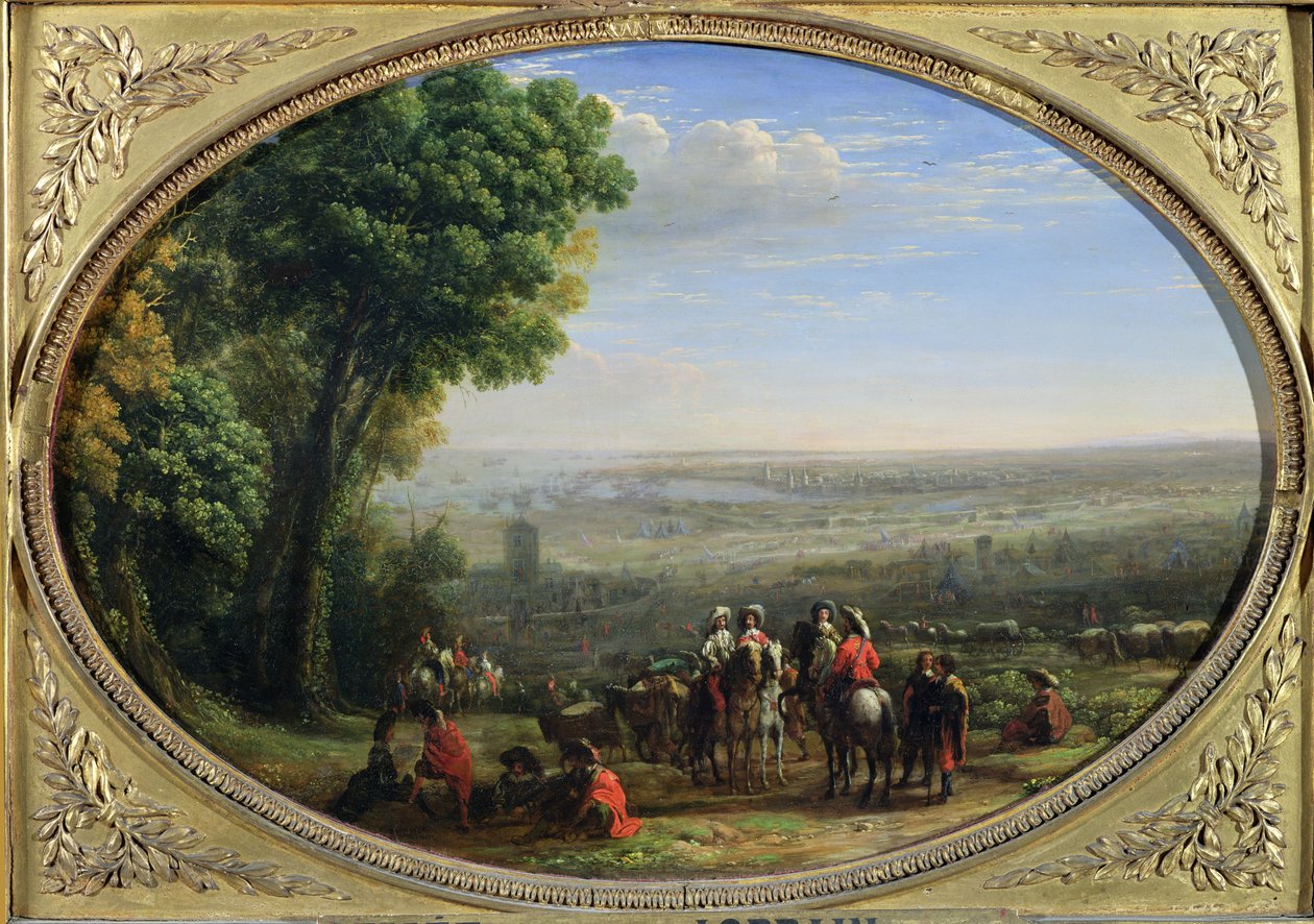 Obléhání La Rochelle Ludvíkem XIII. (1601-43) říjen 1628, kolem 1631 od Claude Lorrain