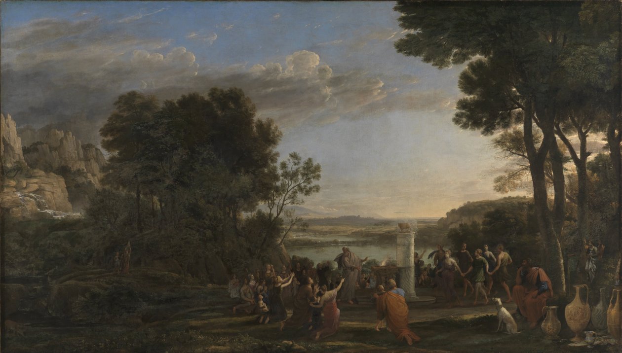 Uctívání Zlatého Tele od Claude Lorrain