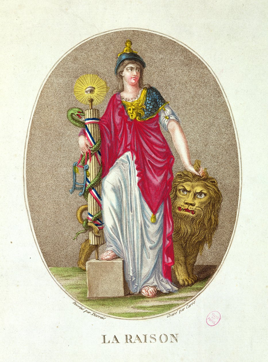 Důvod, vyryl Carre, 1793 od Claude Louis Desrais