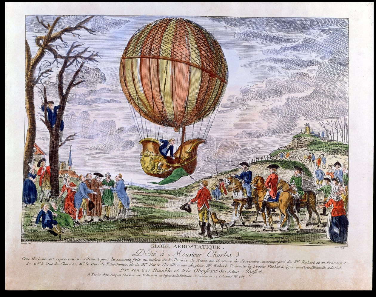 Druhý výstup v poli Nesle od Jacquese Charlese (1746-1823) 1. prosince 1783 od Claude Louis Desrais