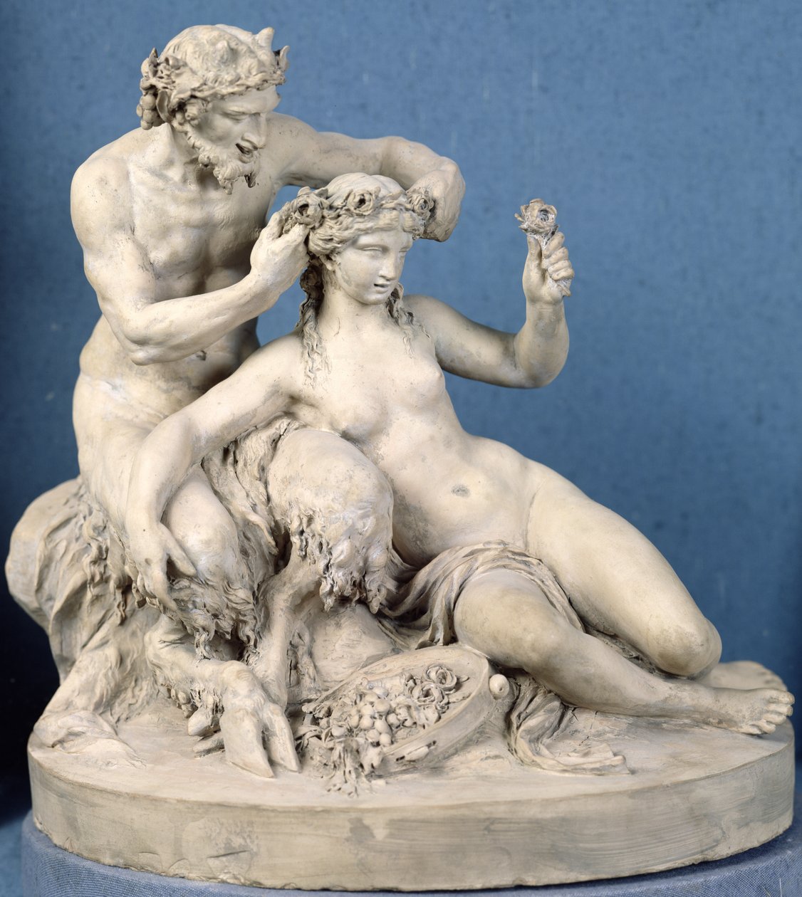 Satyr korunující Bacchante, 1770 (terakota) od Claude Michel Clodion