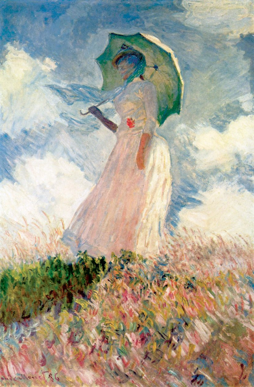Žena s deštníkem od Claude Monet