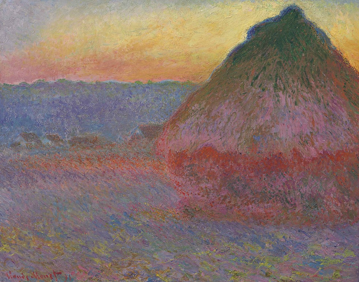 Grainstack in the Sunlight Francais: Meulen od Claude Monet