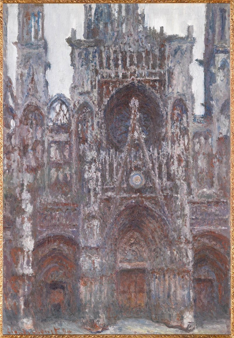 Katedrála v Rouenu. Portál při pohledu zepředu, Harmonie brunen od Claude Monet