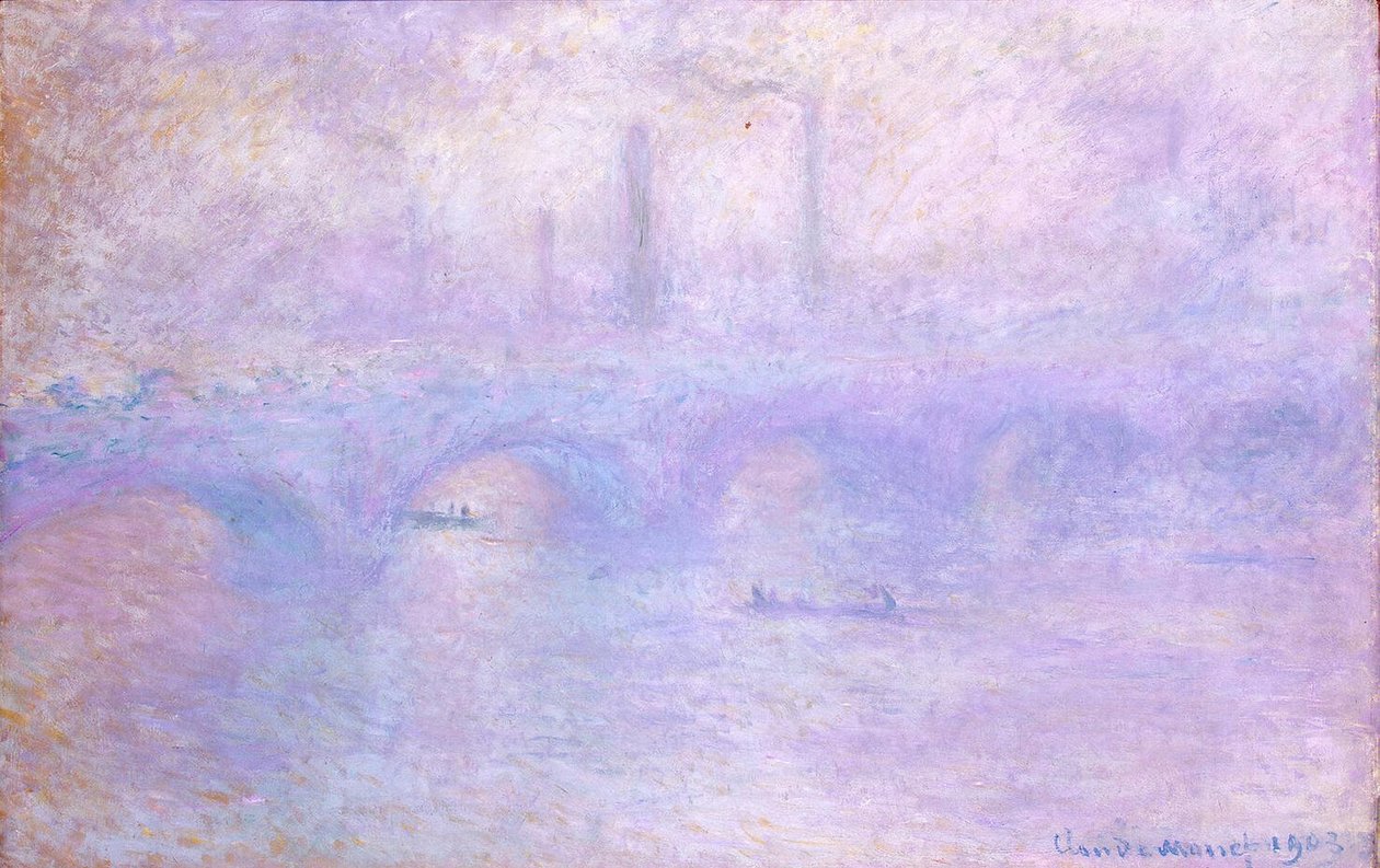 Waterloo Bridge. Účinek Fogna od Claude Monet