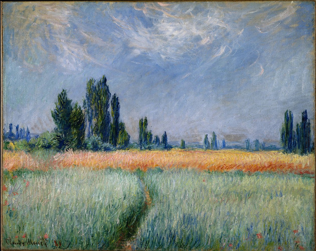 WheatfieldnFrancais: Champ de blen od Claude Monet