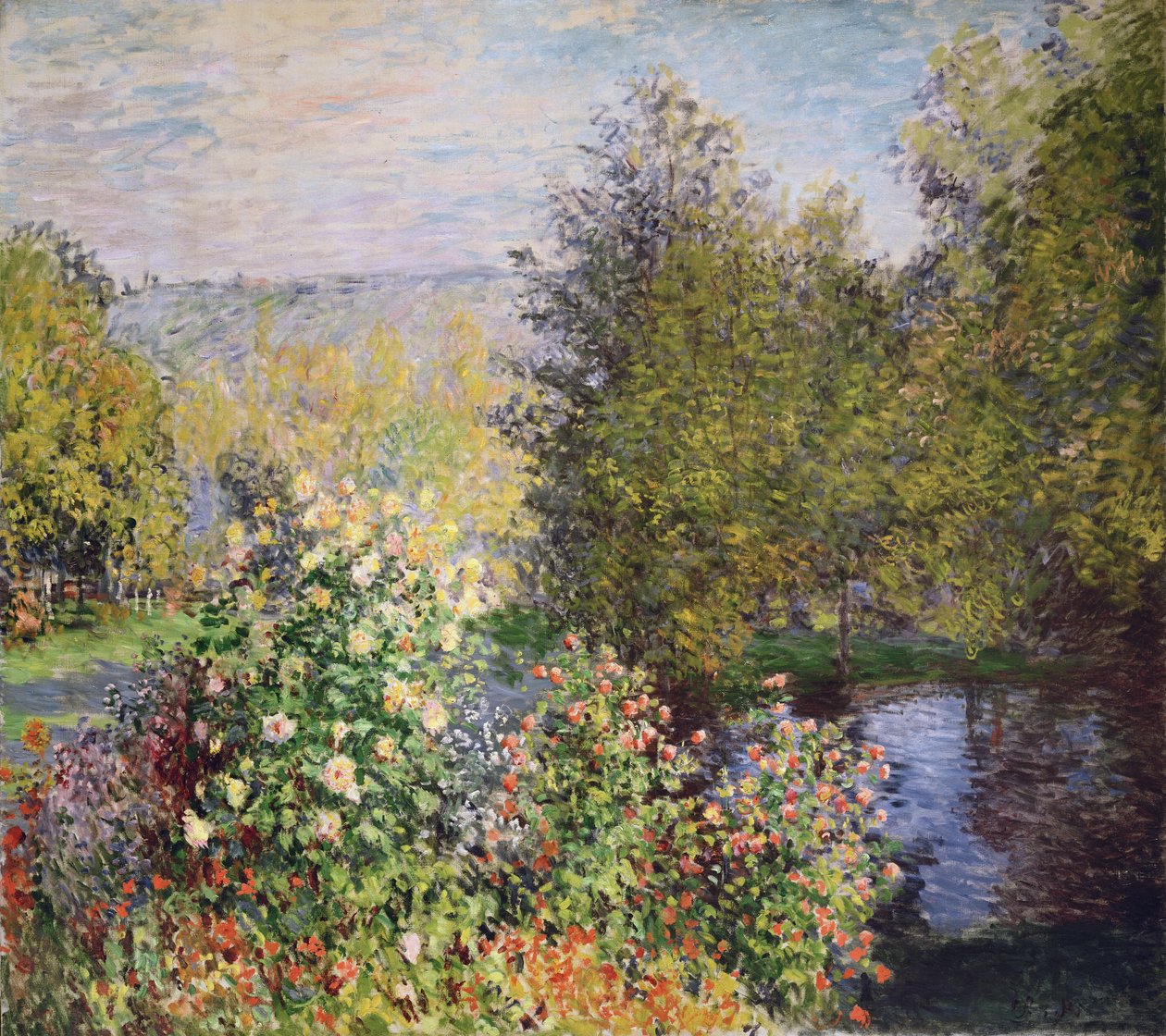 Roh zahrady v Montgeronu, 1876-7 od Claude Monet
