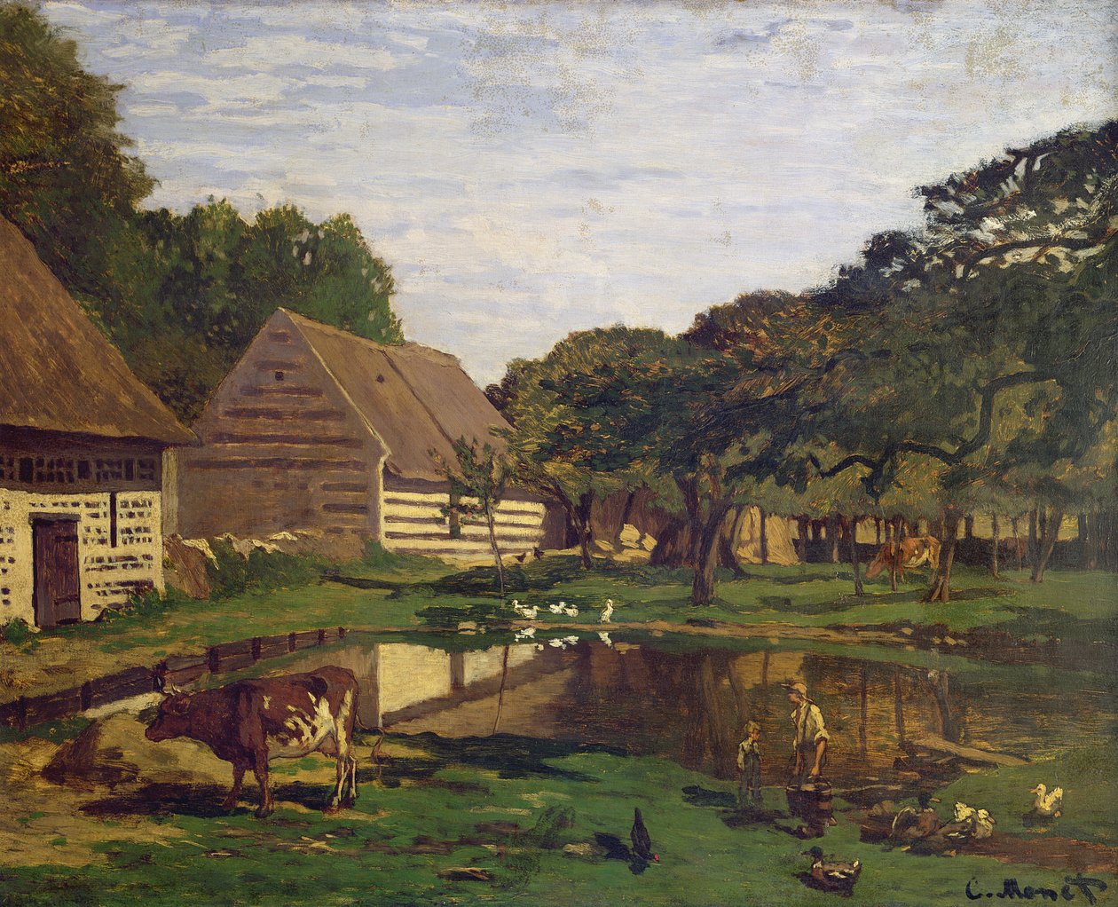 Selský dvůr v Normandii, asi 1863 od Claude Monet