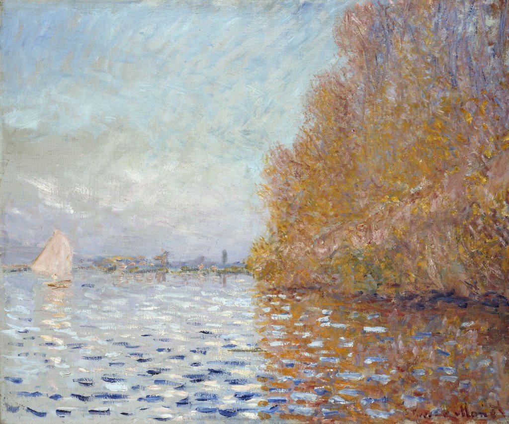 Povodí Argenteuil s jedinou plachetnicí od Claude Monet