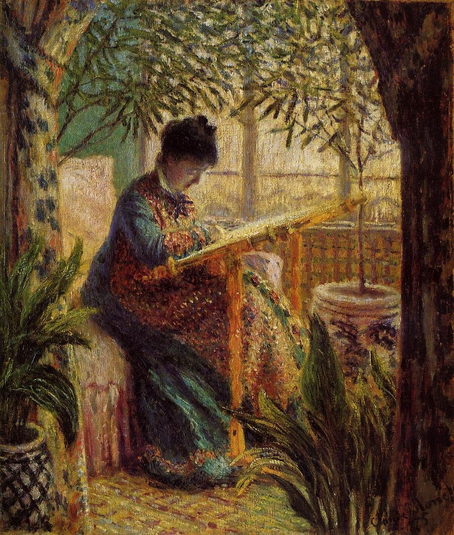 Camille v práci od Claude Monet