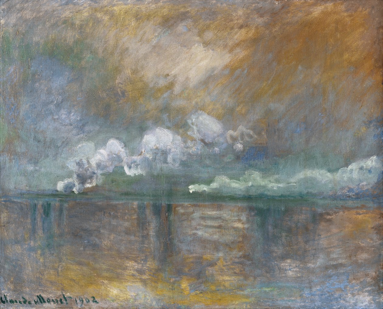 Charing Cross Bridge, Smoke in the Fog, 1902 od Claude Monet