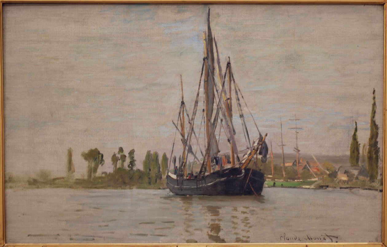 Přílivová stíhačka na kotvě od Claude Monet