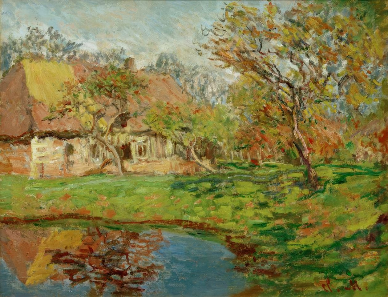 Normanská došková chata od Claude Monet