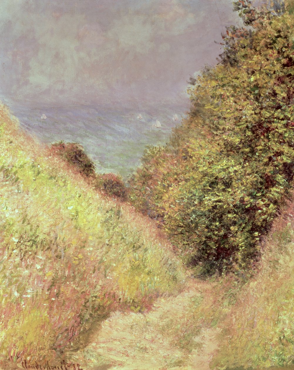 Chemin de la Cavee, Pourville, 1882 od Claude Monet
