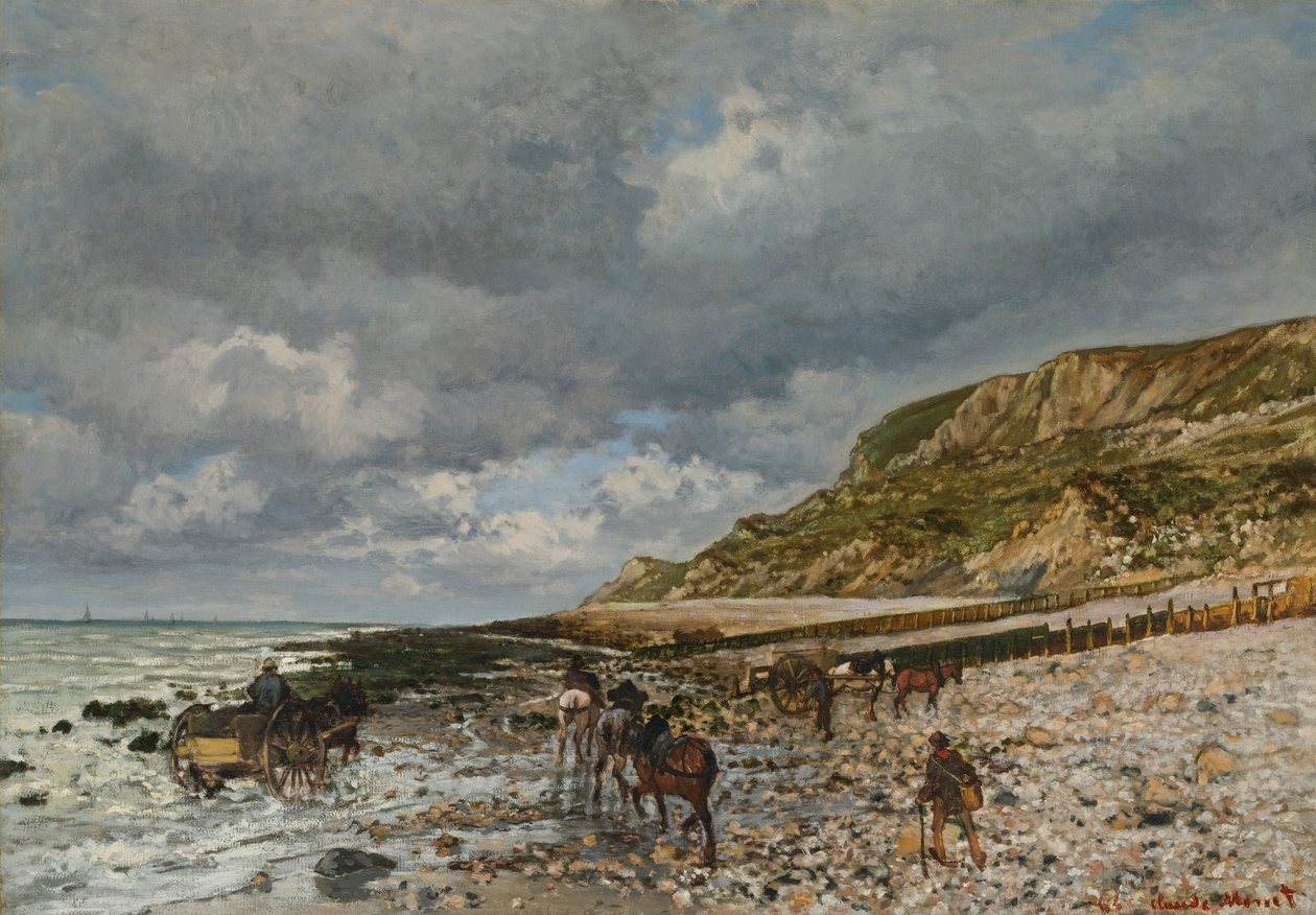Koně v Pointe de la Hève od Claude Monet