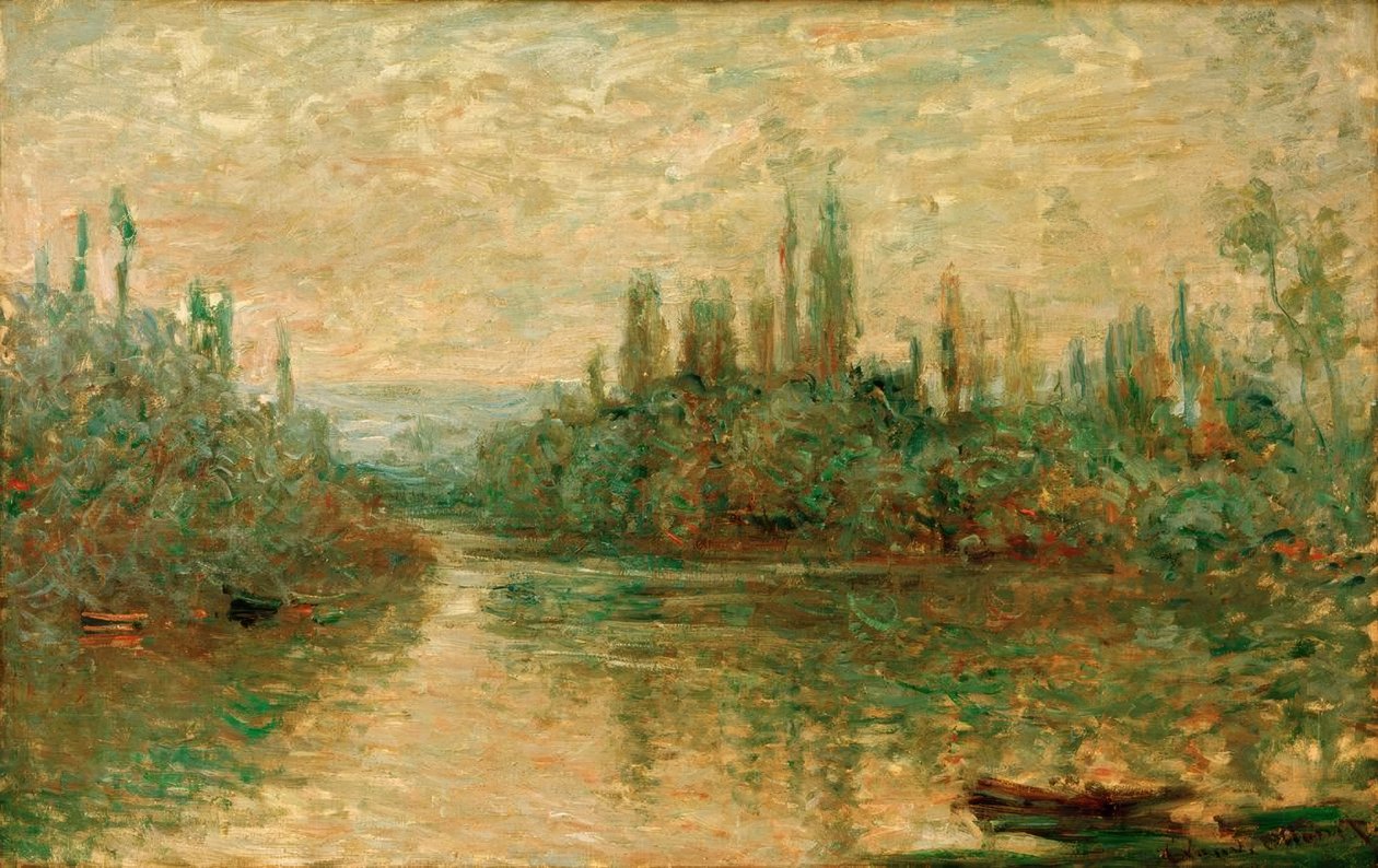 Přítok Seiny poblíž Vétheuil od Claude Monet