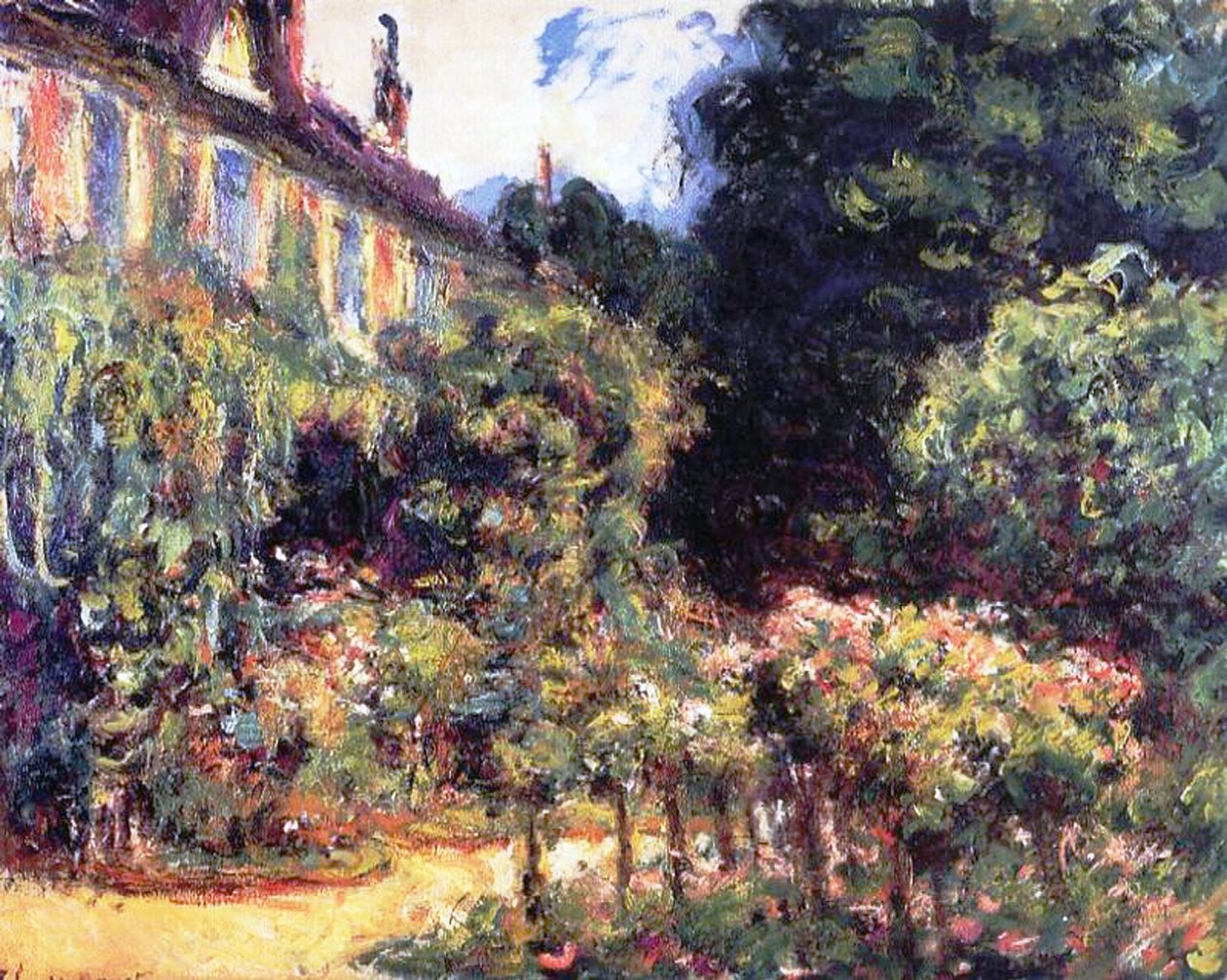 Giverny, dům ze zahrady, 1913 od Claude Monet