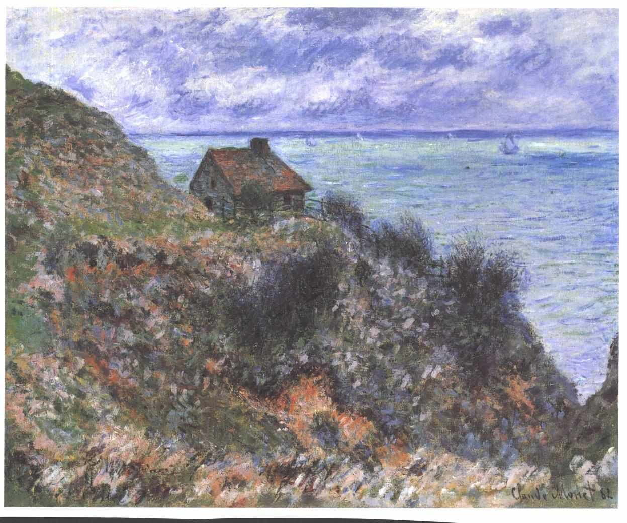 Celní strážní chata poblíž Pourville od Claude Monet