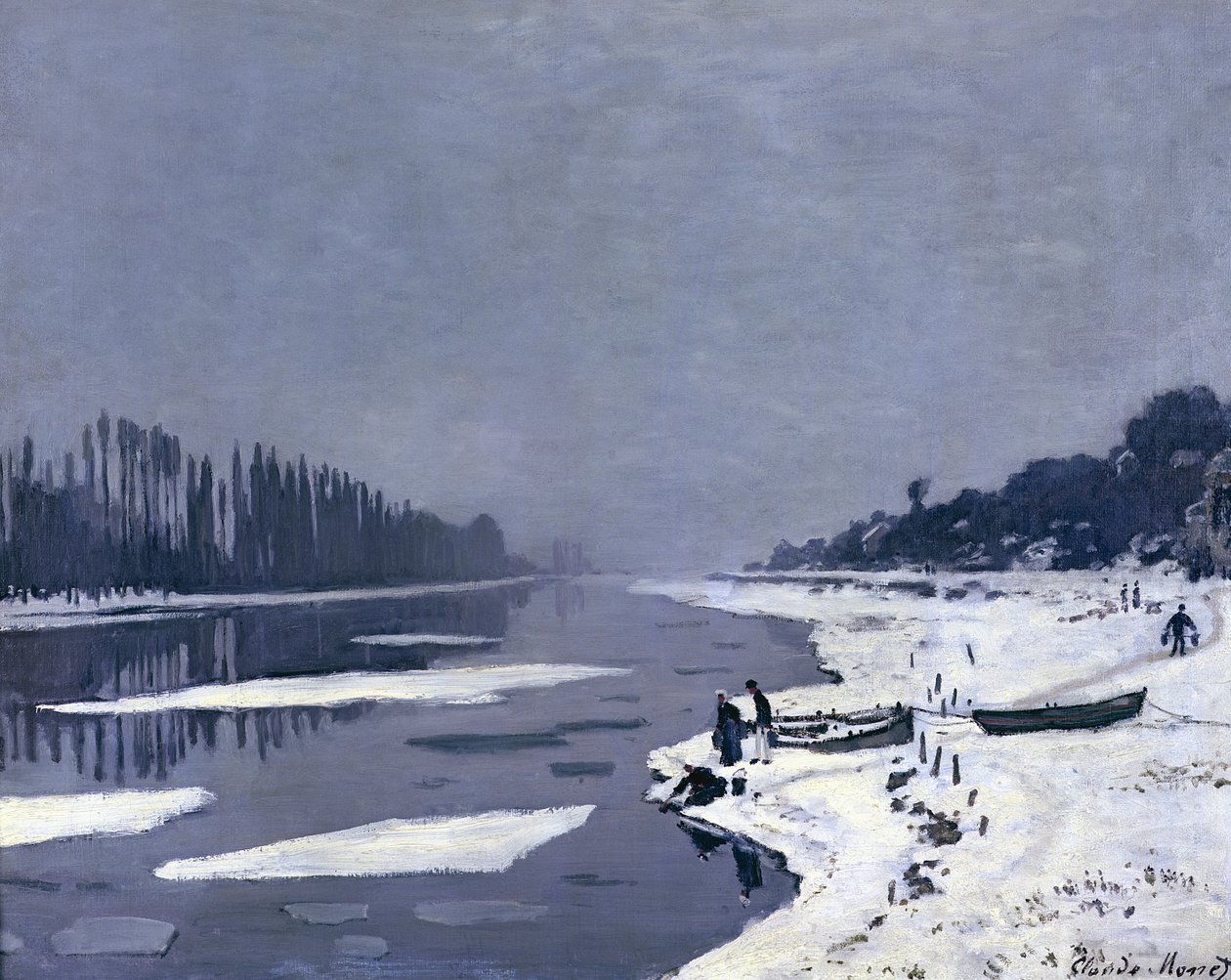 Ledové kry na Seině v Bougival, c.1867-68 od Claude Monet
